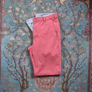 EUC Brooks Brothers Nantucket red brick pink salmon "old" Clark fit chinos 35/34